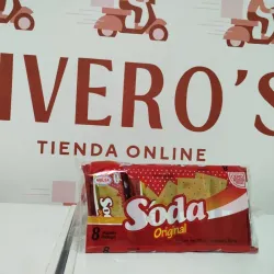 Paquetes de galletas de soda de 8 paqueticos dentro