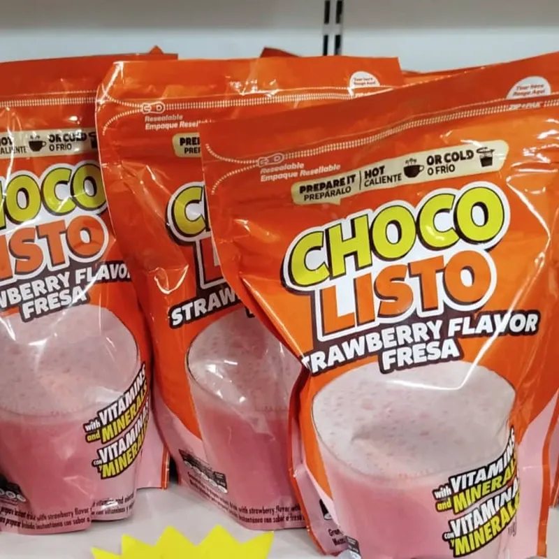 Polvo de chocolate para la leche