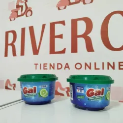 Potes de detergente en pasta de limón