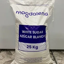 Sacos de azúcar blanca