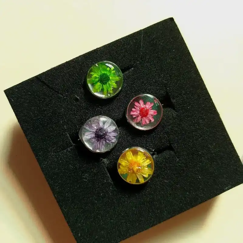 Anillos de flores naturales 