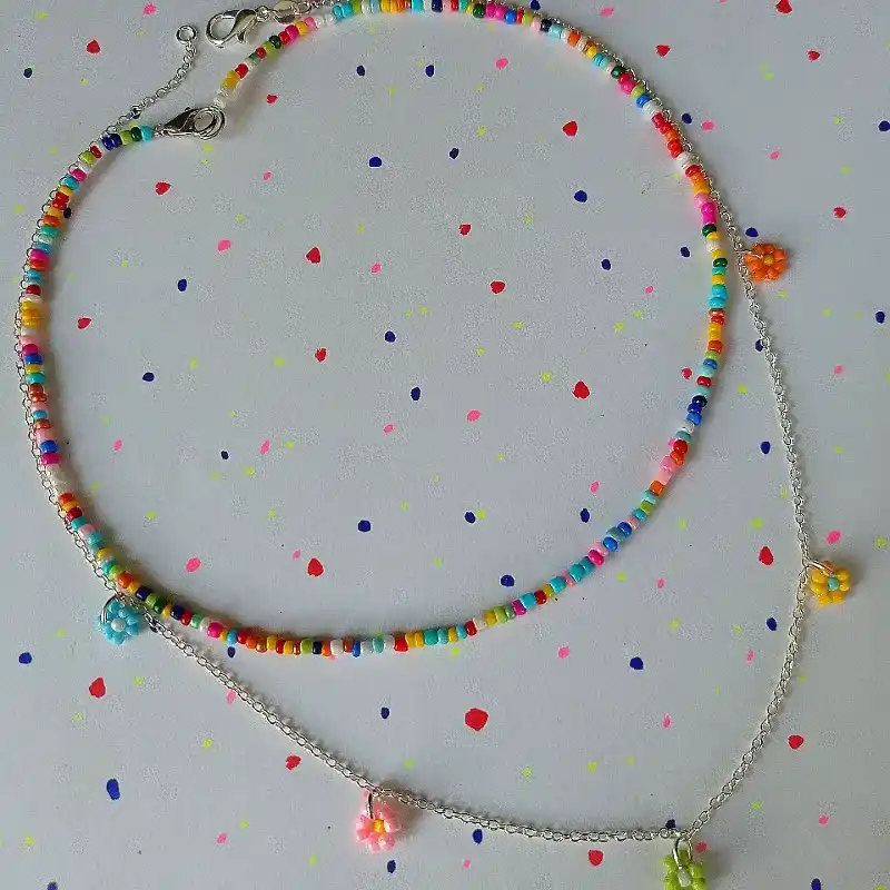 Collar de cuentas + cadena