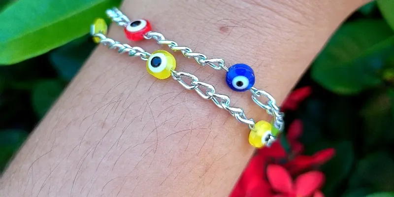 Pulsera de cadena y ojo turco