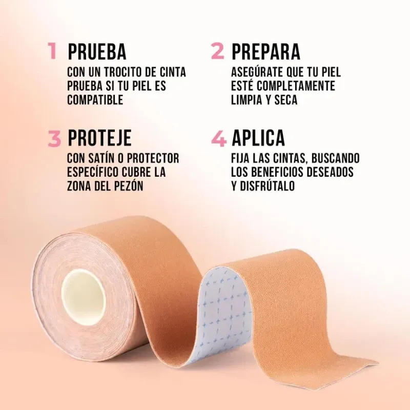 Cinta Levanta Busto+ pezoneras (5cm ancho x 5 m de largo)