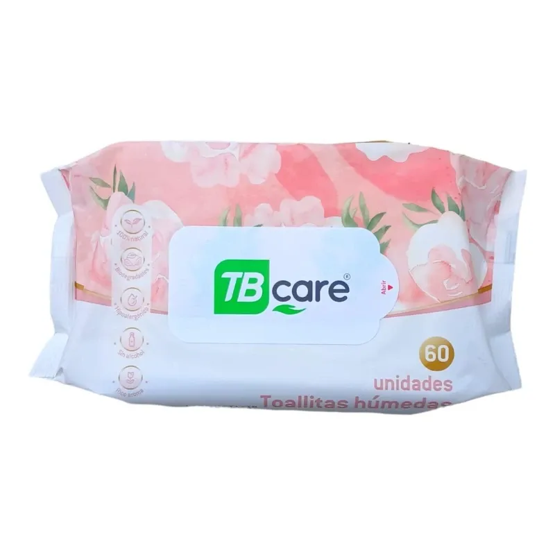 Paquete de Toallitas húmedas 60 unidades TB Care