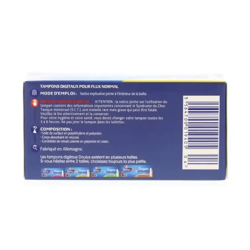 Tampones Menstruales Doulys REGULAR caja 24 unidades (no sueltos)