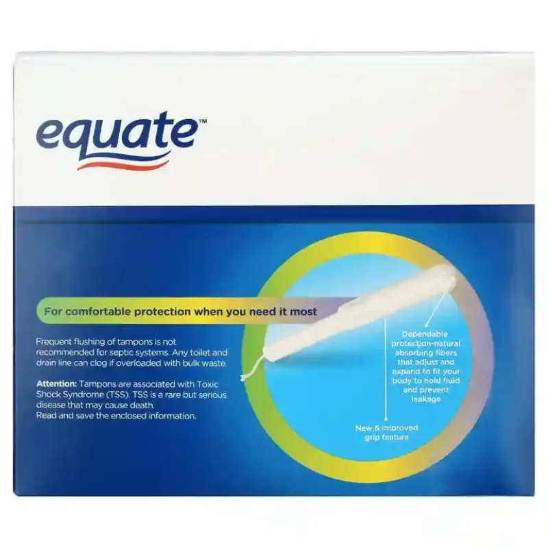 Tampones Menstruales Equate SUPER por unidades (no cajas)