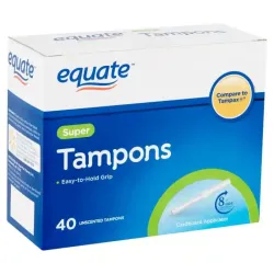 Tampones Menstruales Equate SUPER por unidades (no cajas)