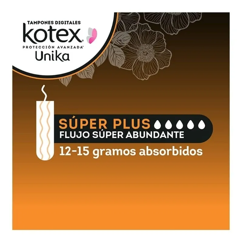 Tampones Menstruales Kotex SUPERPLUS caja 12 unidades (no sueltos)