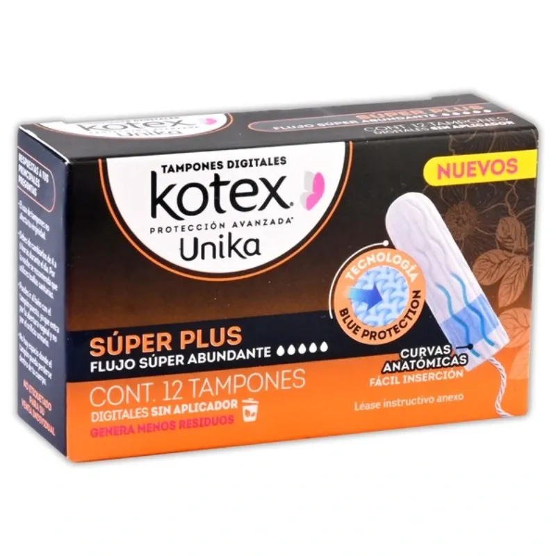 Tampones Menstruales Kotex SUPERPLUS caja 12 unidades (no sueltos)