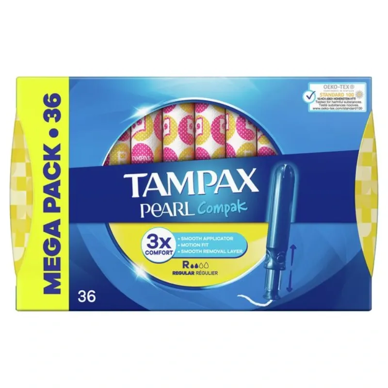 Tampones Menstruales Tampax Pearl Compak REGULAR por unidades (no cajas)