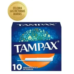 Tampones Menstruales Tampax SUPERPLUS caja de 10 unidades (no sueltos)