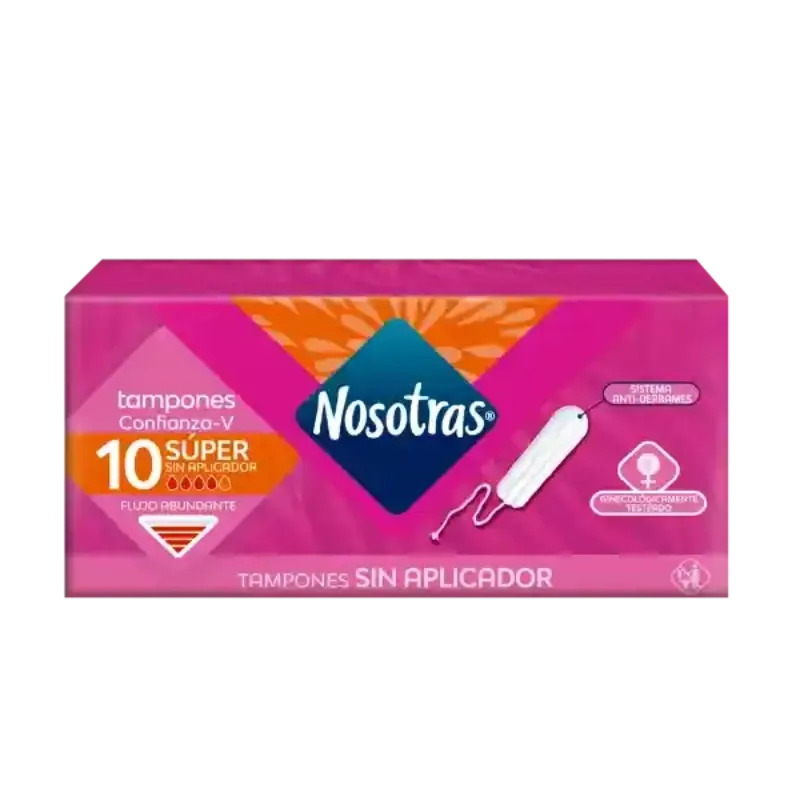 Tampones Nosotras sin aplicador SUPER caja 10 unidades (no sueltos)