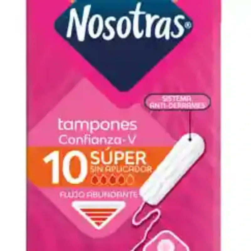 Tampones Nosotras sin aplicador SUPER caja 10 unidades (no sueltos)