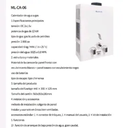Calentador de Agua a Gas