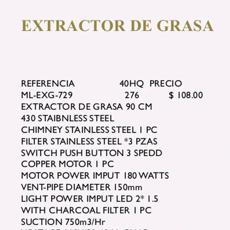 Extractor de Grasa
