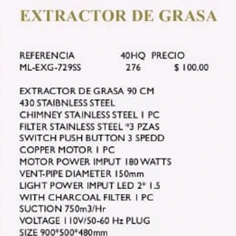 Extractor de Grasa
