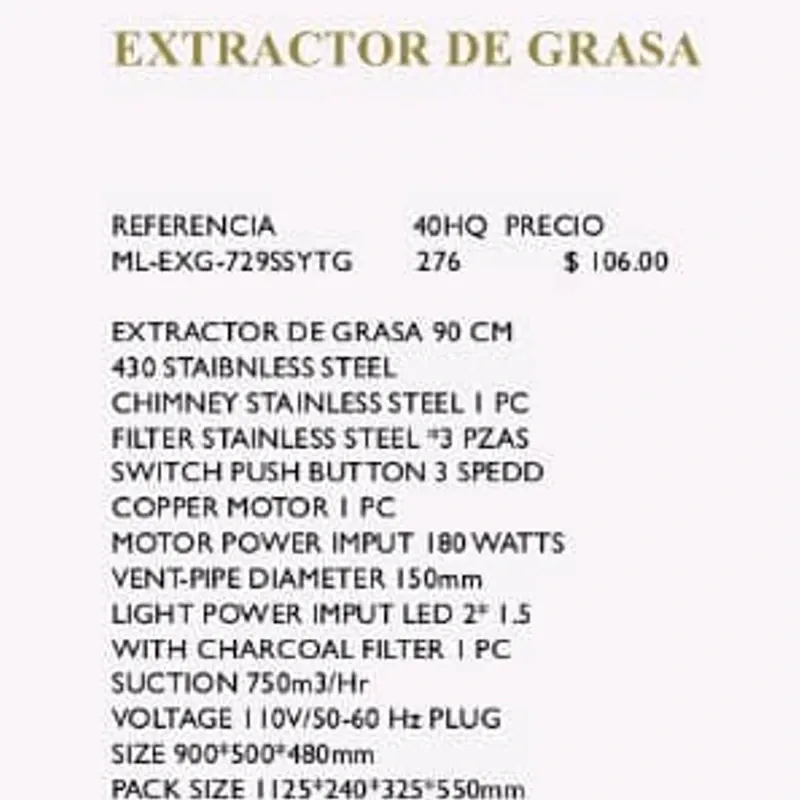 Extractor de Grasa