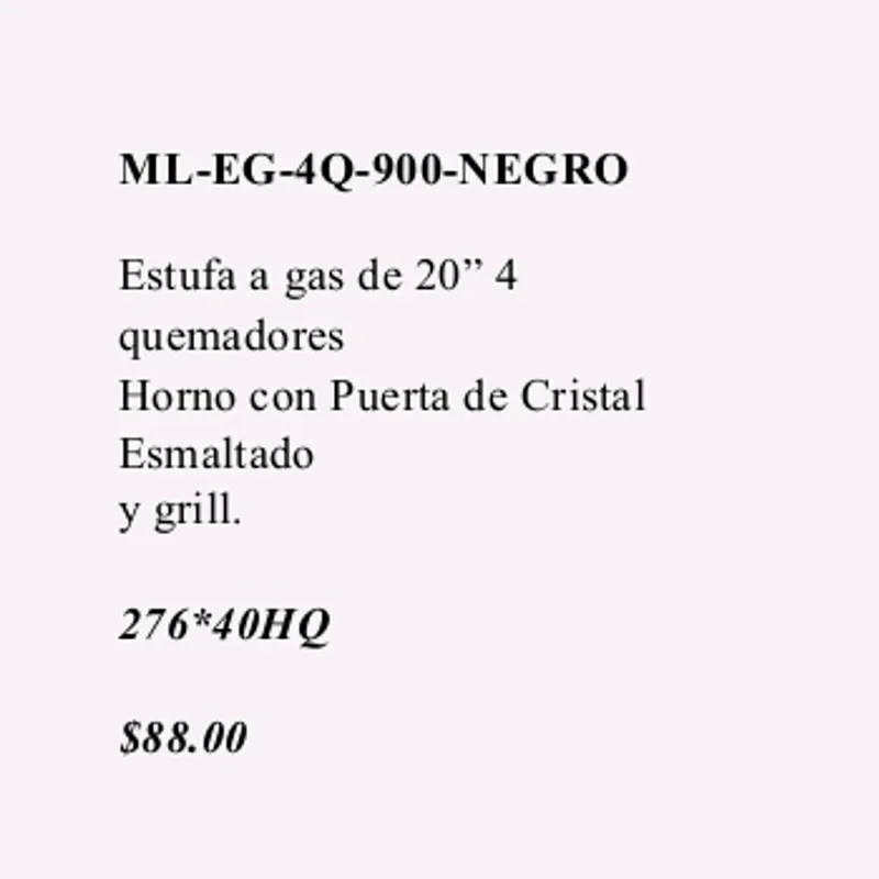 Fogón + Horno