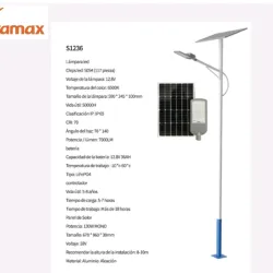 Led con Panel Solar
