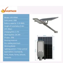 Led con Panel Solar
