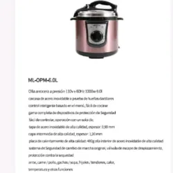 Olla de Presión 6 Lt