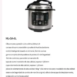 Olla de Presión 6 Lt