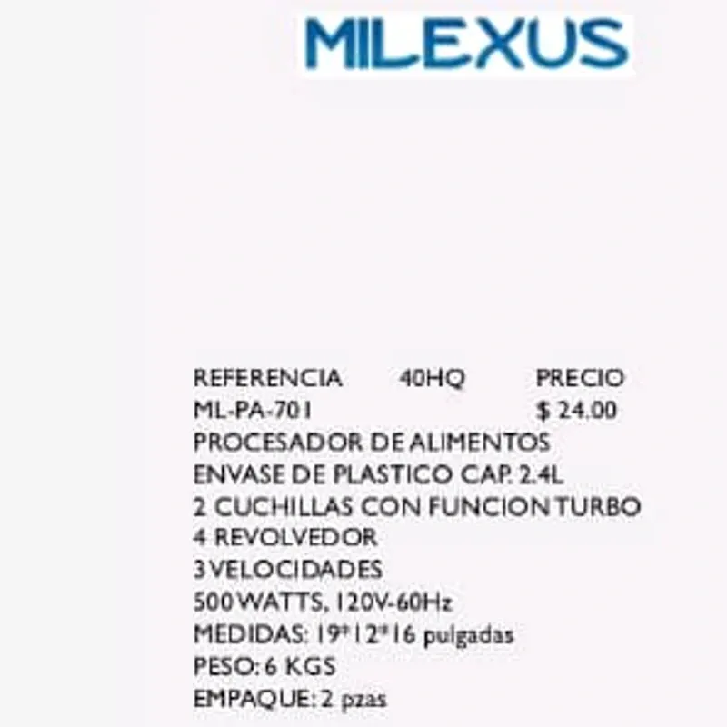 Procesador de Alimentos