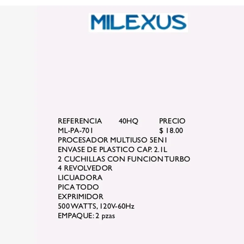 Procesador de Alimentos