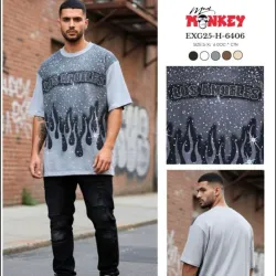 Pullover de Hombre Oversize LA con brillo