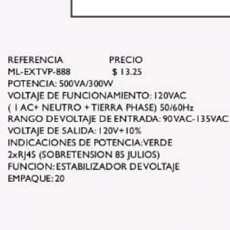 Reguladores de Voltaje de Regleta 110 V