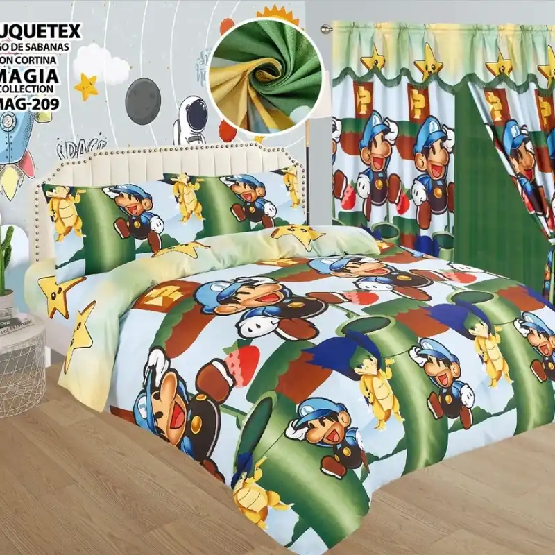Set de Edredón Infantil (Sábanas y Cortinas)