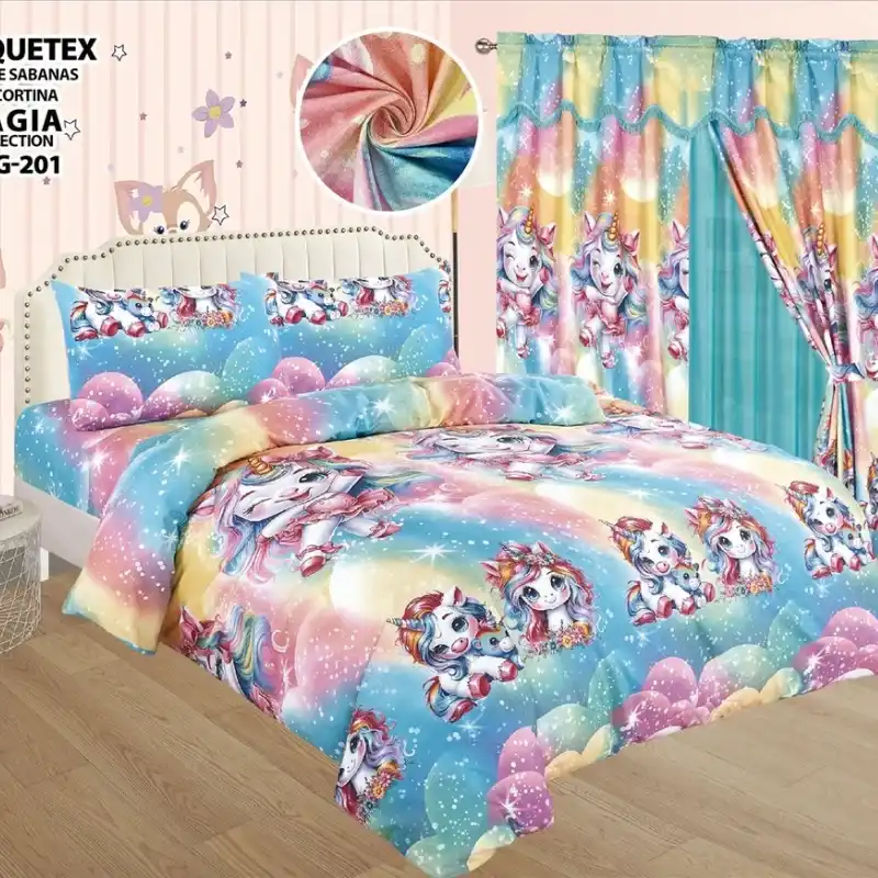 Set de Edredón Infantil (Sábanas y Cortinas)