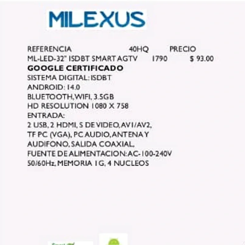 Televisor 32" Smart