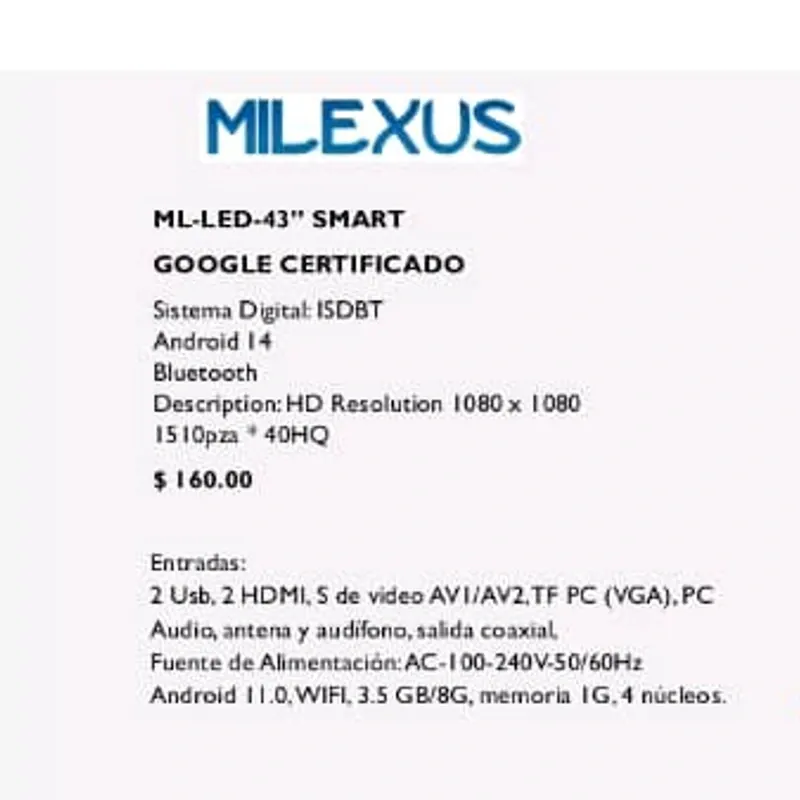 Televisor 43" Smart