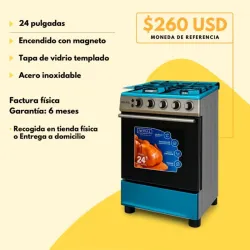 Estufa de Gas 4 Hornillas c/ Horno