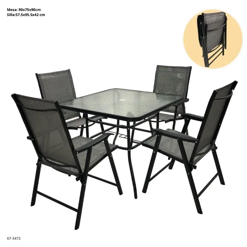 Juego de terraza o mesa 4 sillas