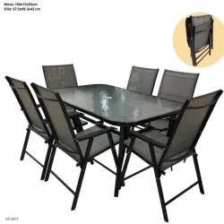 Juego de terraza o mesa 6 sillas