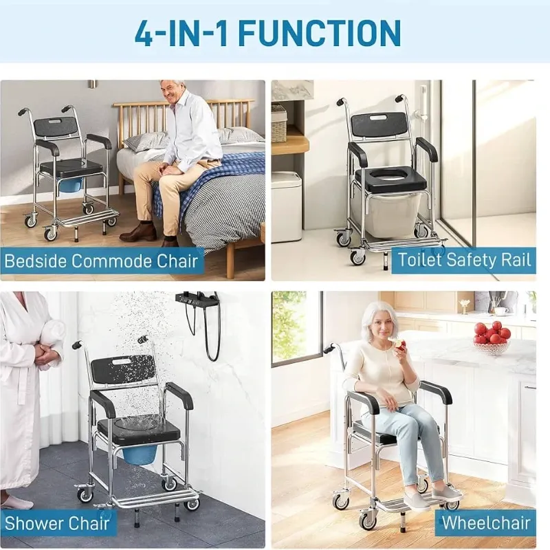 Silla Sanitaria c/ Ruedas HOMCOM