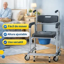Silla Sanitaria c/ Ruedas HOMCOM