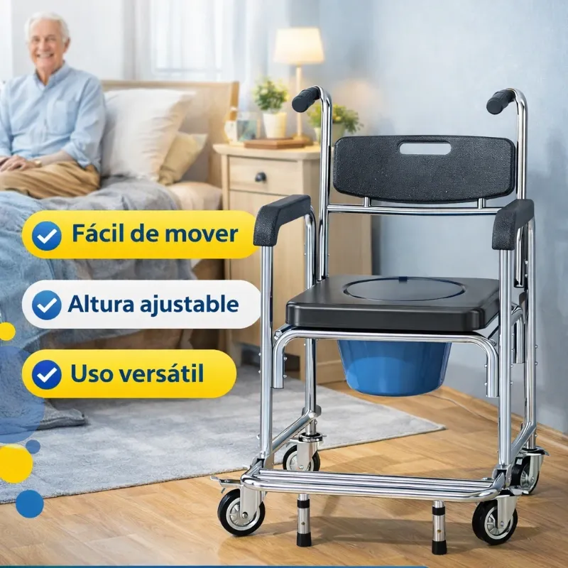 Silla Sanitaria c/ Ruedas HOMCOM