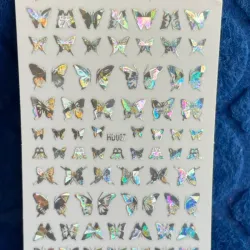 Calcomanías plateadas 07