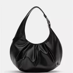 Bolso negro asa con hebilla