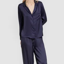 Pijama azul de mangas largas