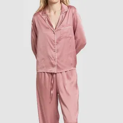 Pijama rosado de mangas largas