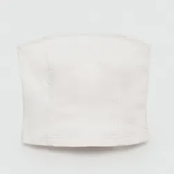 Top blanco mezclilla