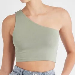 Top verde de un hombro