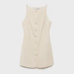 Vestido beige de botones
