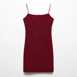 Vestido rojo de brillos