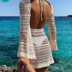 Vestido tejido de playa